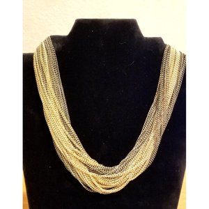 **New Stunning Multi Chain Gold Bronze Necklace**